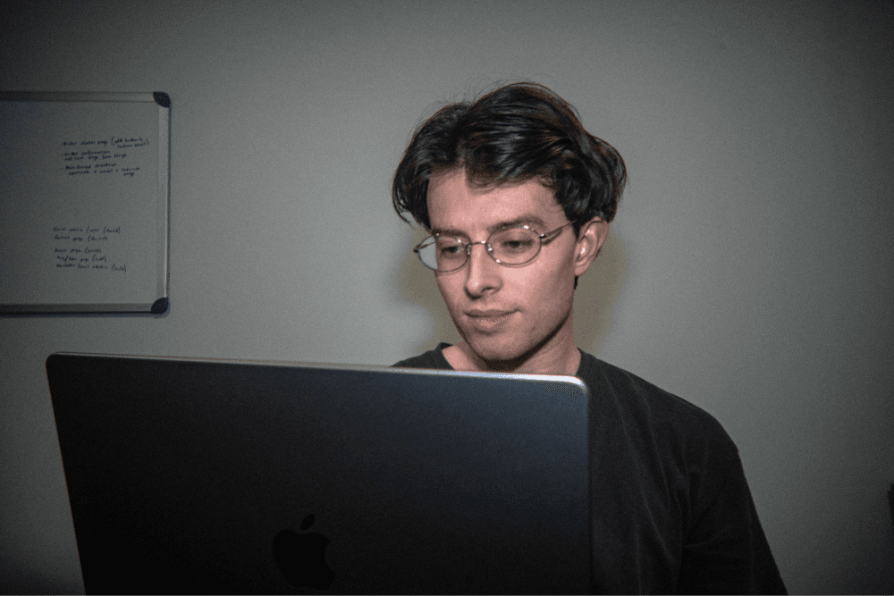 James, web developer portrait